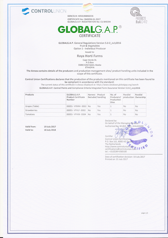 GlobalG.A.P. Certificate